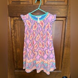 Matilda Jane Dream Chasers Pink Purple Paisley Ruffle Mini Dress Little Girls 6